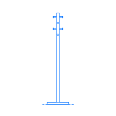 Furniture Coat Rack Hat Stand Pillar Coat Rack Silhouette Cutting Svg Files, Free Vectors File